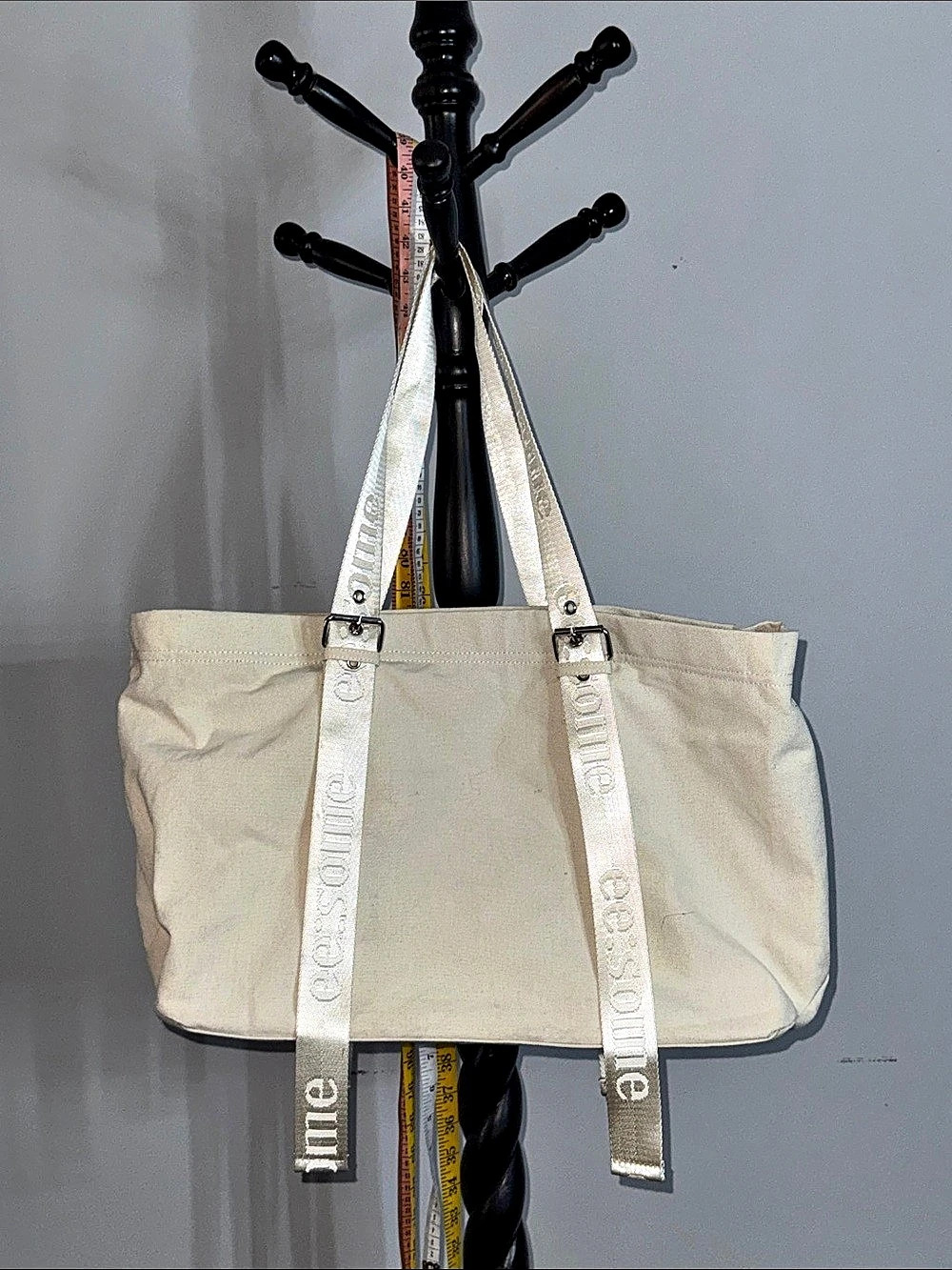 Cream Canvas Tote Bag 45.T